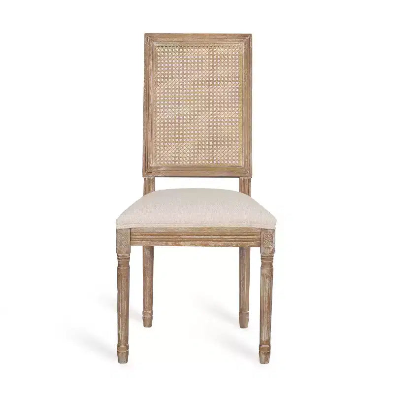 Set da pranzo espandibile Christopher Knight Home Pampas in 7 pezzi in legno, tessuto e canna, stile country francese