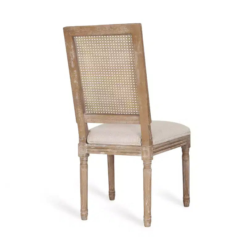 Set da pranzo espandibile Christopher Knight Home Pampas in 7 pezzi in legno, tessuto e canna, stile country francese