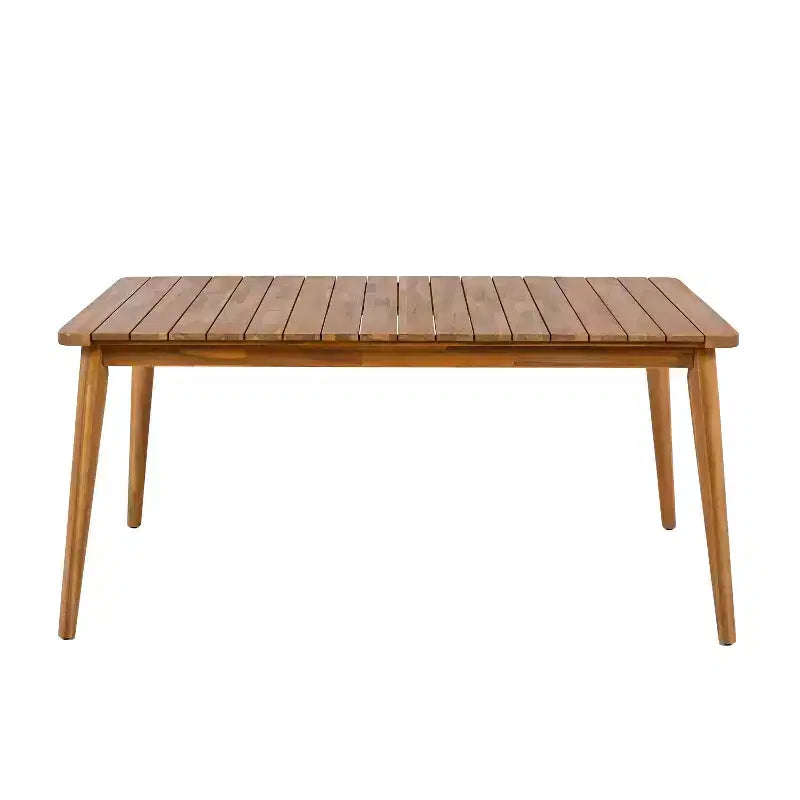 Christopher Knight Home Corin Elara Set da pranzo da 5 pezzi in legno di acacia con corda intrecciata, tavolo a doghe e cuscini