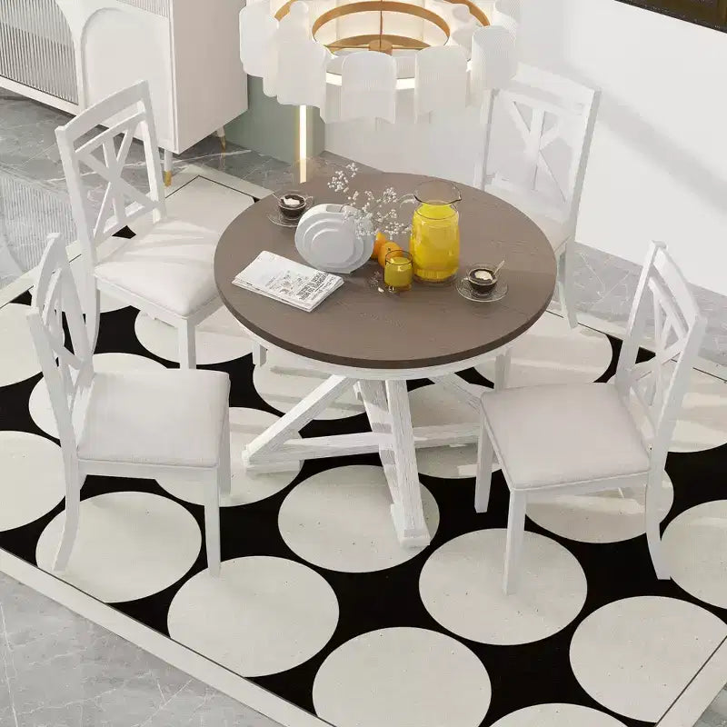 GDFStudio Nelson Set da pranzo 5 pezzi con tavolo allungabile e sedie imbottite