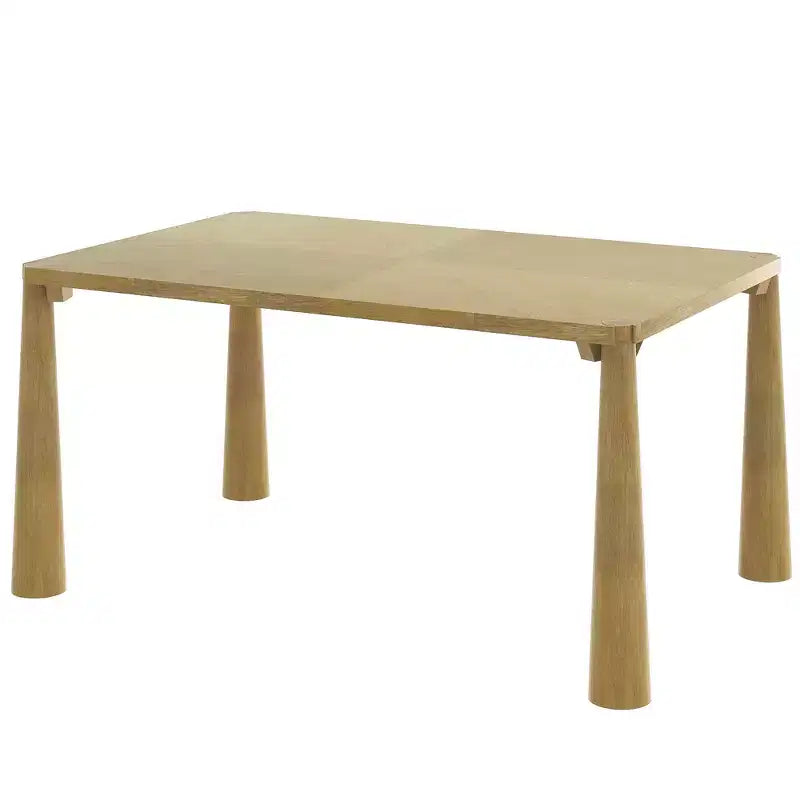 GDFStudio Josh Set da Pranzo da 7 Pezzi con Tavolo in Legno Massello e Sedie Imbottite Senza Braccioli