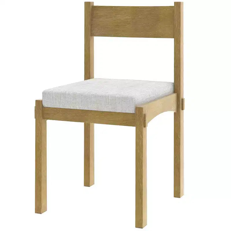 GDFStudio Josh Set da Pranzo da 7 Pezzi con Tavolo in Legno Massello e Sedie Imbottite Senza Braccioli