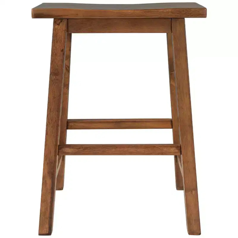 Set da isola da cucina in legno massello Whisen 45 con 2 posti a sedere e 2 ripiani - Noce Crema Bianco