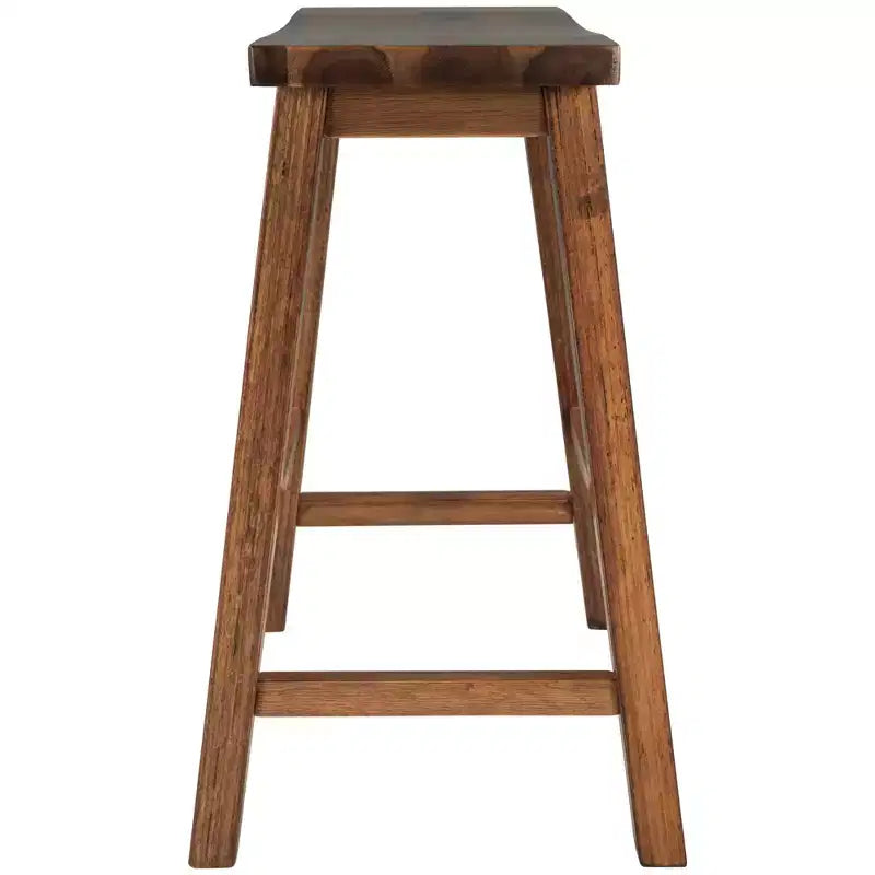 Set da isola da cucina in legno massello Whisen 45 con 2 posti a sedere e 2 ripiani - Noce Crema Bianco