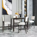 GDFStudio Mark 5 Piece Counter Height Dining Set with Elegant Table and Upholstered Chairs