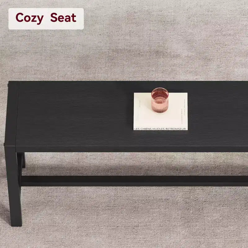 Set tavolo da pranzo per 4 con 2 panche, Set tavolo da cucina con struttura in metallo e pannello in MDF, Tavolo da pranzo salvaspazio per cucina, sala da pranzo