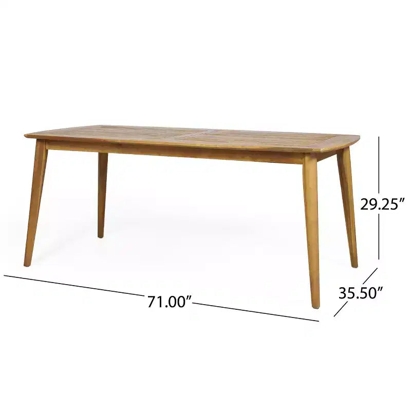 Set da pranzo Christopher Knight Home Lucinda da 7 pezzi in legno di acacia rustico con sedie in vimini intrecciato