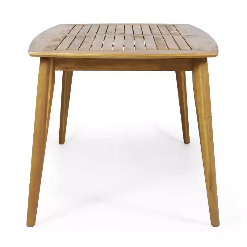 Set da pranzo Christopher Knight Home Lucinda da 7 pezzi in legno di acacia rustico con sedie in vimini intrecciato