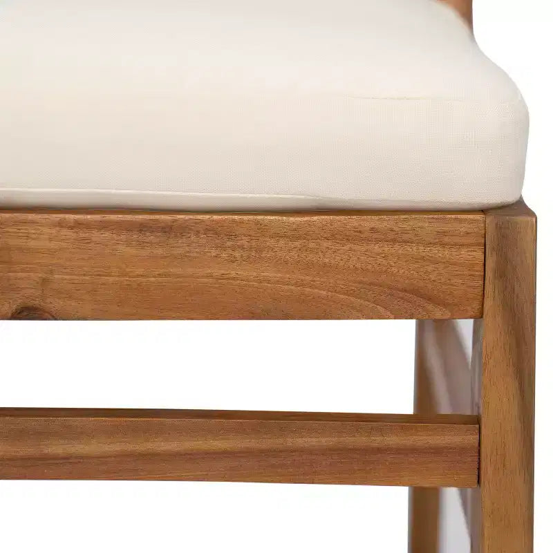 Christopher Knight Home Mabel Set da pranzo rustico da esterni in 6 pezzi in legno di acacia e rattan con tavolo a doghe e cuscini