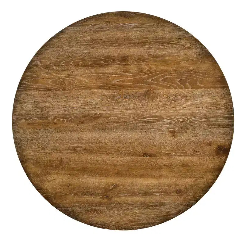 GDFStudio Sandra Set da Pranzo Moderno 5 Pezzi in Legno Effetto Invecchiato con 4 Sedie Imbottite