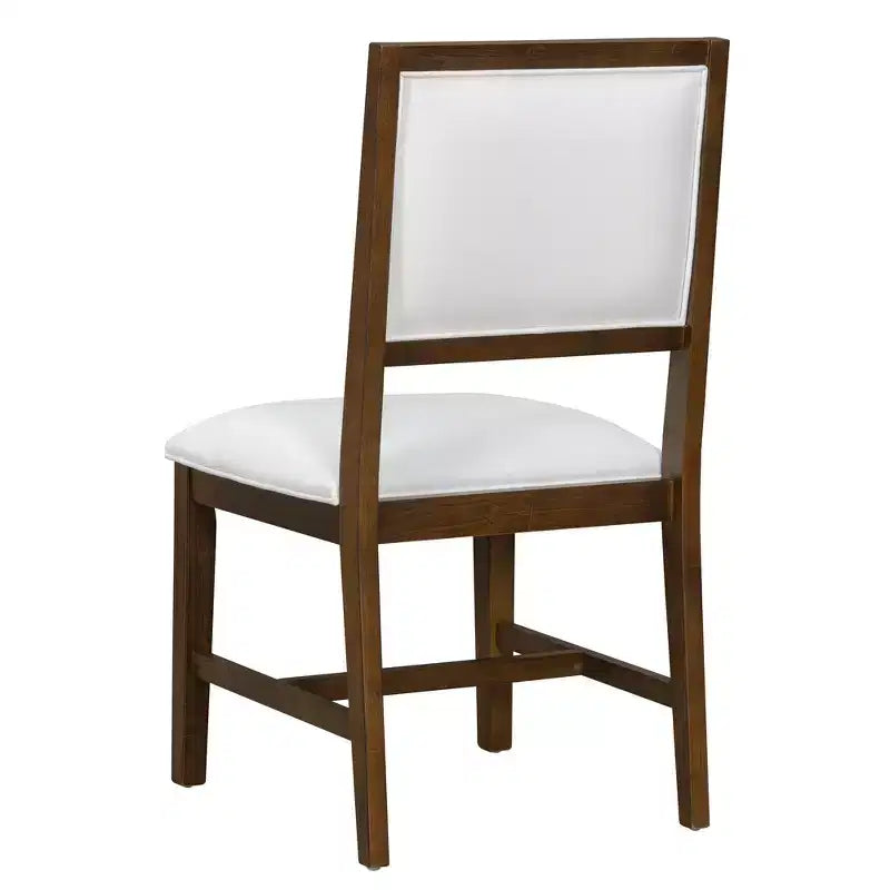 Set da pranzo di 5 pezzi Whisen Farmhouse Wood con tavolo allungabile e 4 sedie imbottite