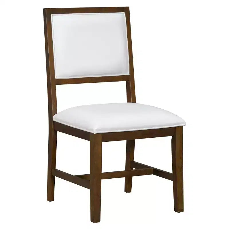 Set da pranzo di 5 pezzi Whisen Farmhouse Wood con tavolo allungabile e 4 sedie imbottite