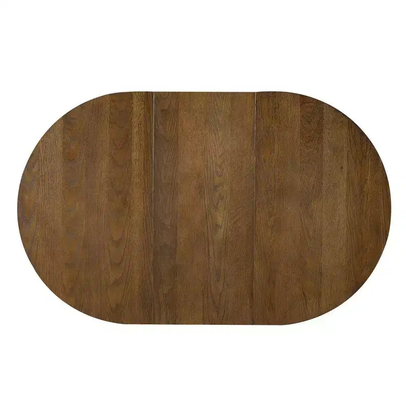 Set da pranzo di 5 pezzi Whisen Farmhouse Wood con tavolo allungabile e 4 sedie imbottite