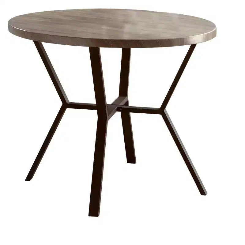Okak Set da pranzo industriale di 5 pezzi, tavolo e sedie con schienale per sala da pranzo, ristorante, set da pranzo in metallo e legno per cene in famiglia