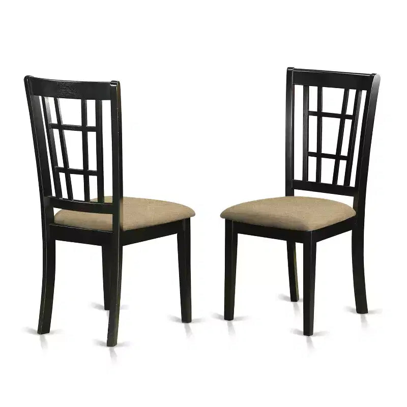 Set Dinette Rotondo per 4 - Tavolo da Cucina con Sedie - Set da Pranzo in Legno Massiccio