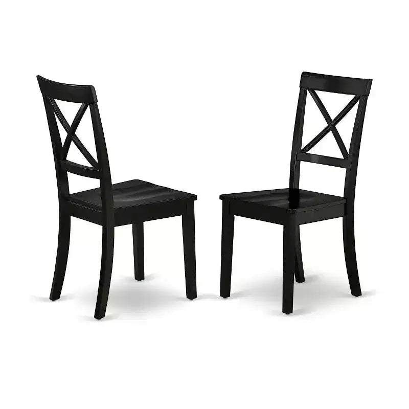 Set da pranzo mediterraneo 7 pezzi - Tavolo e 6 sedie - 36x60 pollici - Finitura nera - HomeStock