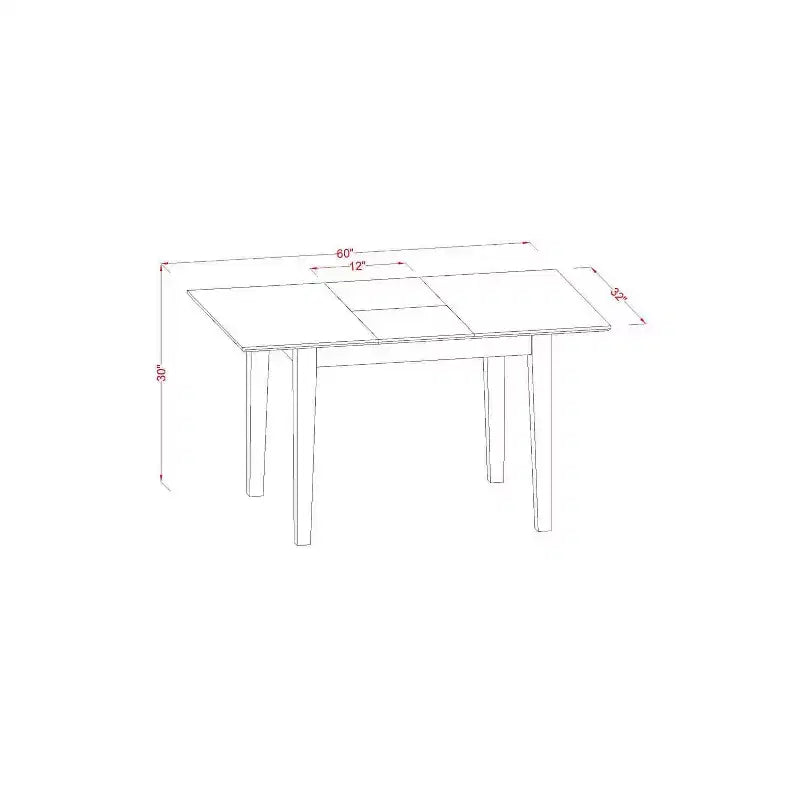 HomeStock Set da Pranzo 3 Pezzi in Legno Massello Finitura Mogano con Tavolo a Ribalta Butterfly
