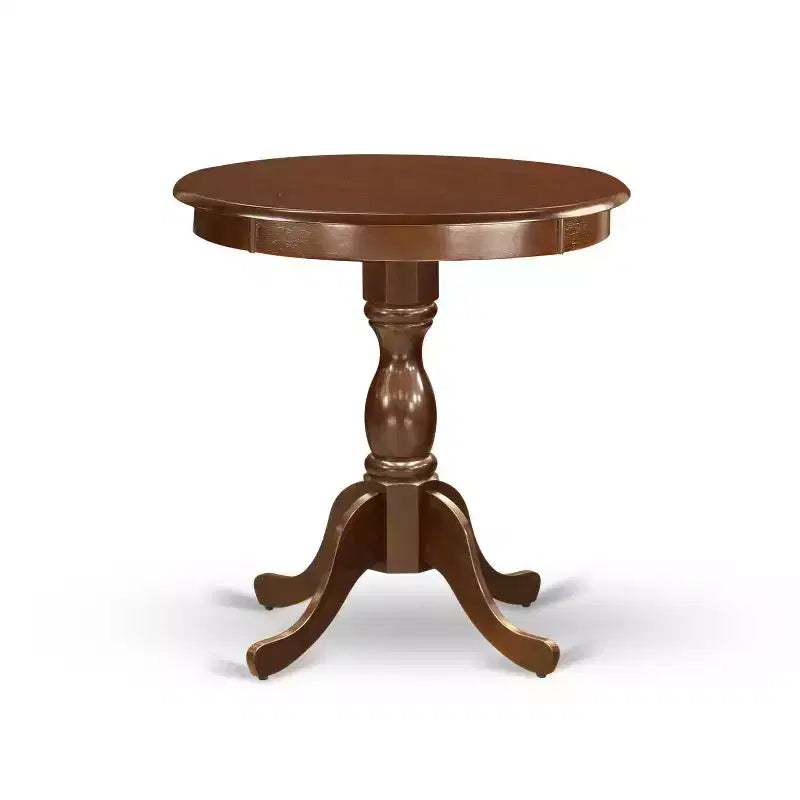 Set da pranzo da 3 pezzi in legno massello con finitura mogano - 4 posti a sedere