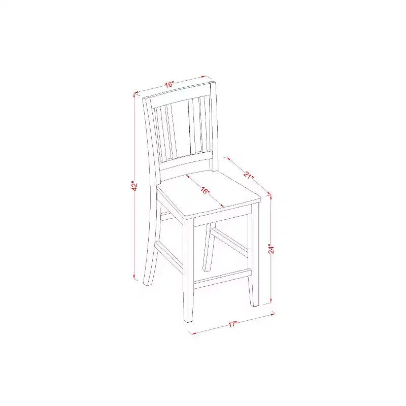 Set da Pranzo Altezza Bancone - Set Tavolo e Sedie 3 Pezzi - Set Moderno da Cucina/Pub - Tavolo 30x48 Pollici