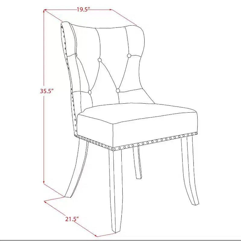 Set sala da pranzo in 3 pezzi con piano in legno massello nero e ciliegio - con bottoni trapuntati - 4 posti a sedere