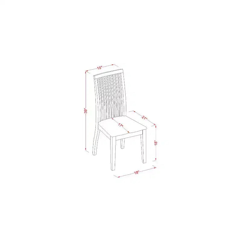 Set Tavolo Cucina Rotondo con 4 Sedie - Set Sala da Pranzo da 42 Pollici - Finitura Ciliegio Color Lattemiele