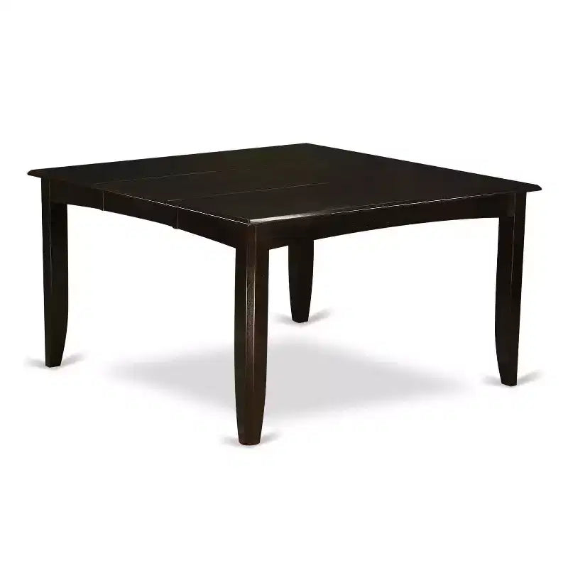 Tavolo da pranzo HomeStock 6 pezzi quadrati in legno massello con finitura color cappuccino, con 1 panca e 4 sedie