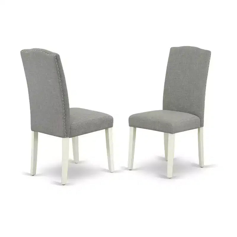 Set Tavolo da Pranzo a 3 Pezzi in Legno Massello con Finitura Lino Bianco
