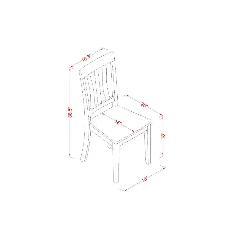 HomeStock Set da Pranzo 3 Pezzi con Tavolo Rotondo e 2 Sedie, Top in Legno Massello di Rovere Naturale