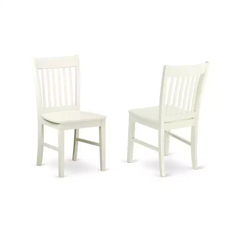 HomeStock Set Tavolo da Pranzo 3 Pezzi in Legno Massello Finitura Lino Bianco con Piano Rettangolare e Ante a Ribalta