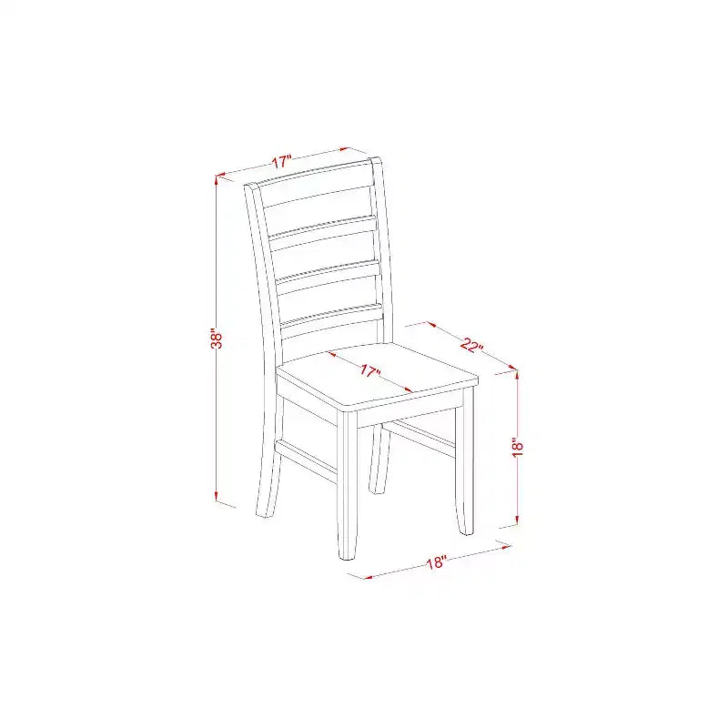 HomeStock Tavolo da pranzo con piano in legno massello nero e ciliegio a 7 pezzi con 6 sedie