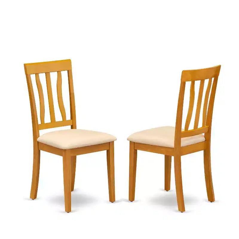 Set da pranzo da cucina per 4 persone - Set tavolo e sedie da 5 pezzi - Sedie in tessuto di lino - Finitura rovere 36x36 pollici