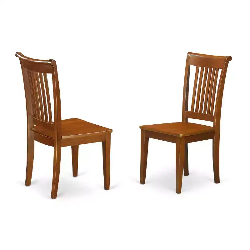 Set da pranzo da 5 pezzi - Tavolo ovale e 4 sedie - Set sala da pranzo marrone sella