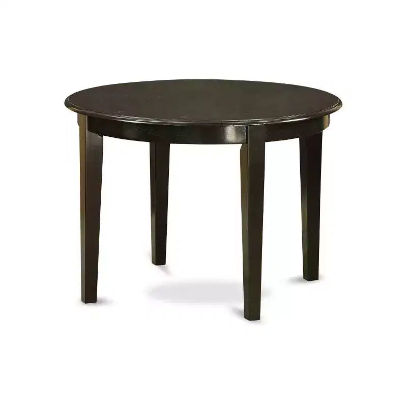 Nordic Kitchen Dining Set - 5 Piece Table & Chair Set - Solid Wood - Cappuccino Finish - Round Table for 4
