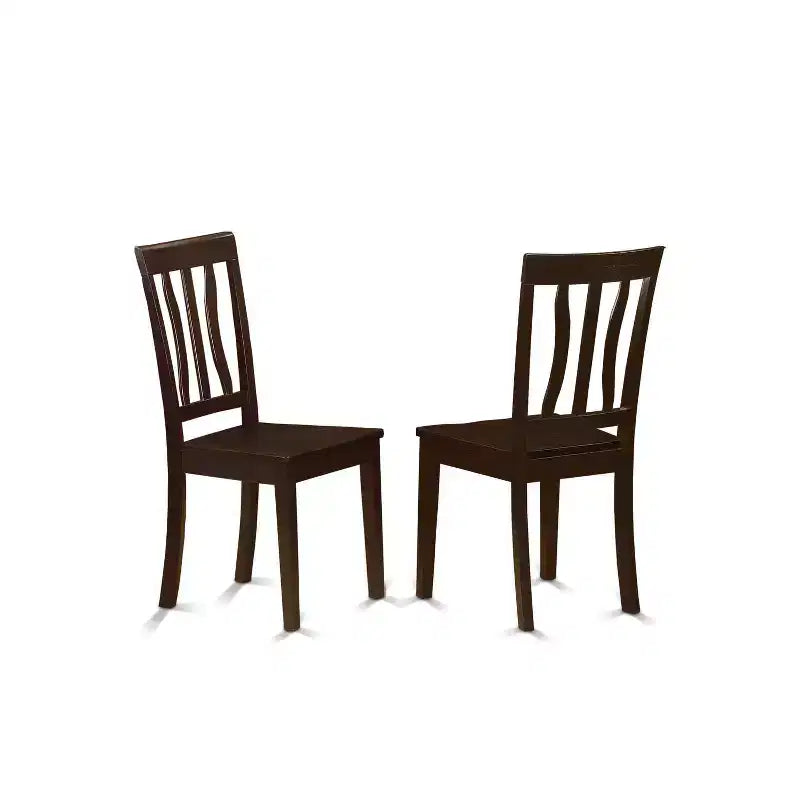 Set da pranzo Nordic Kitchen - Set tavolo e sedie da 5 pezzi - Legno massello - Finitura color cappuccino - Tavolo rotondo per 4 persone