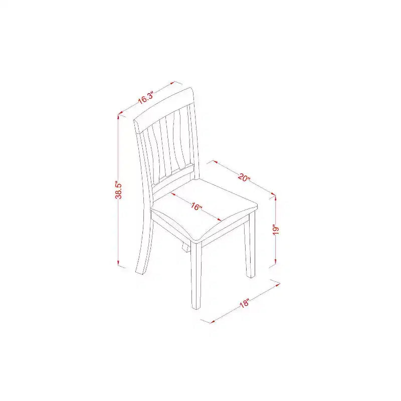 Set da pranzo Nordic Kitchen - Set tavolo e sedie da 5 pezzi - Legno massello - Finitura color cappuccino - Tavolo rotondo per 4 persone