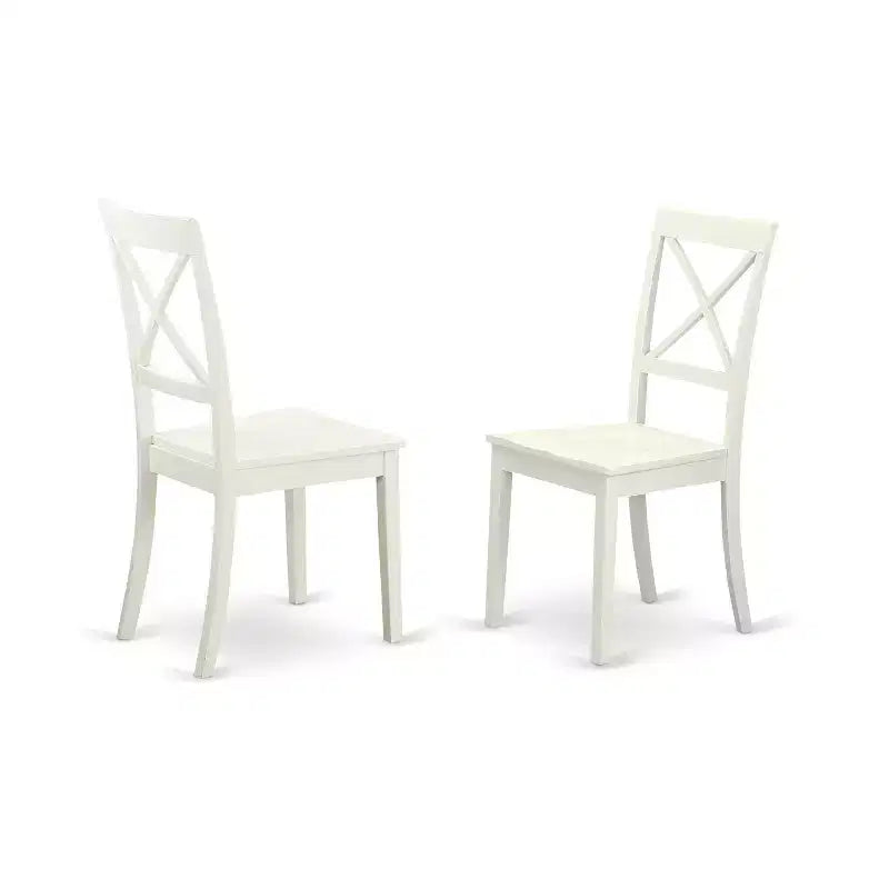 Set tavolo e sedie da cucina - Set da pranzo 5 pezzi stile antico bianco lino