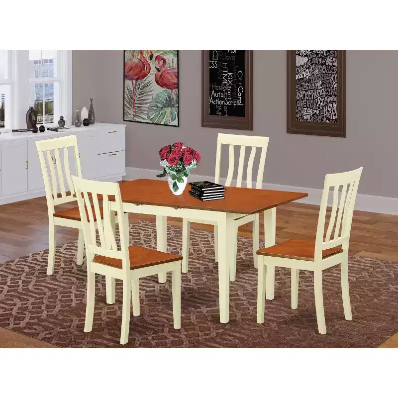 Set da pranzo retrò - Set tavolo e 4 sedie - Arredamento sala da pranzo cucina