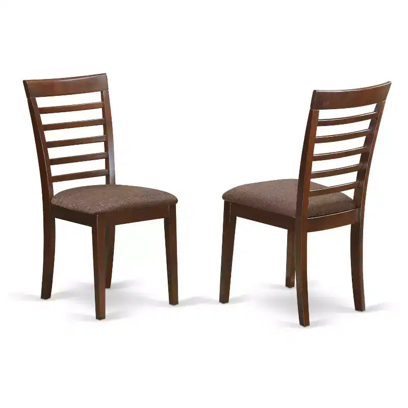 Set da pranzo per 4 persone - Tavolo da cucina piccolo con sedie - Design moderno - Finitura marrone sella