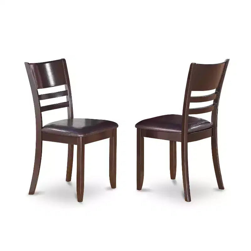 Set Tavolo Rotondo da Pranzo - Sedie per Sala da Pranzo, Tavolo da Cucina, Tavolino, Finitura color Cappuccino, Fascino Antico
