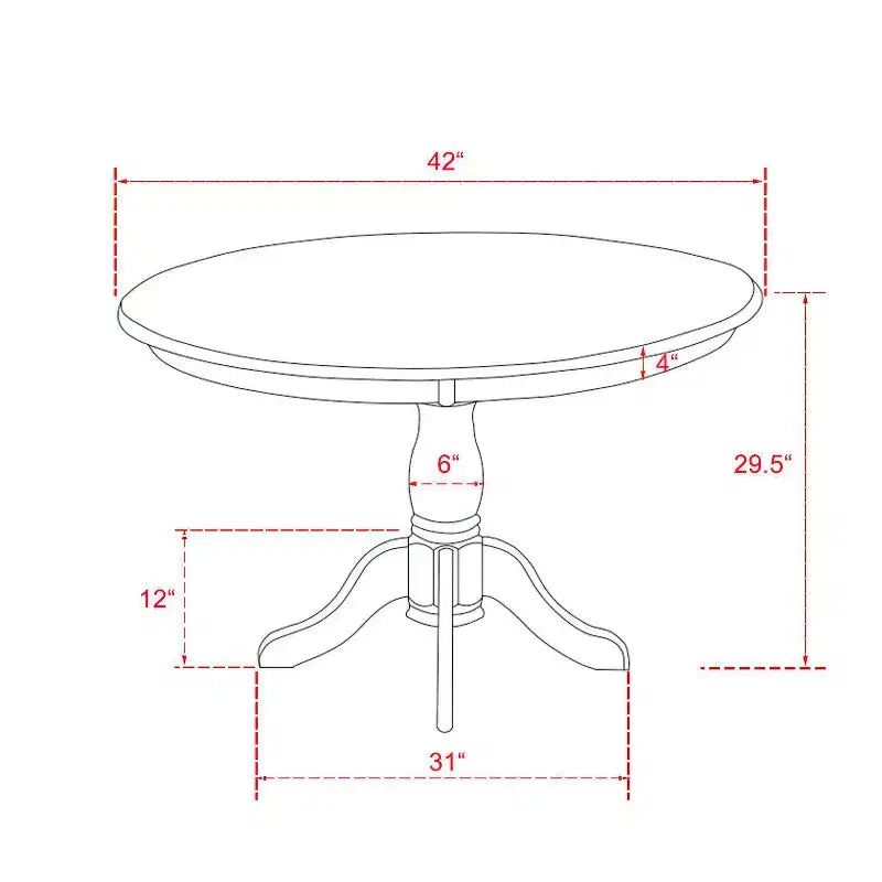 Set da 3 pezzi per sala da pranzo in legno massello nero spazzolato con schienale alto - 4 posti