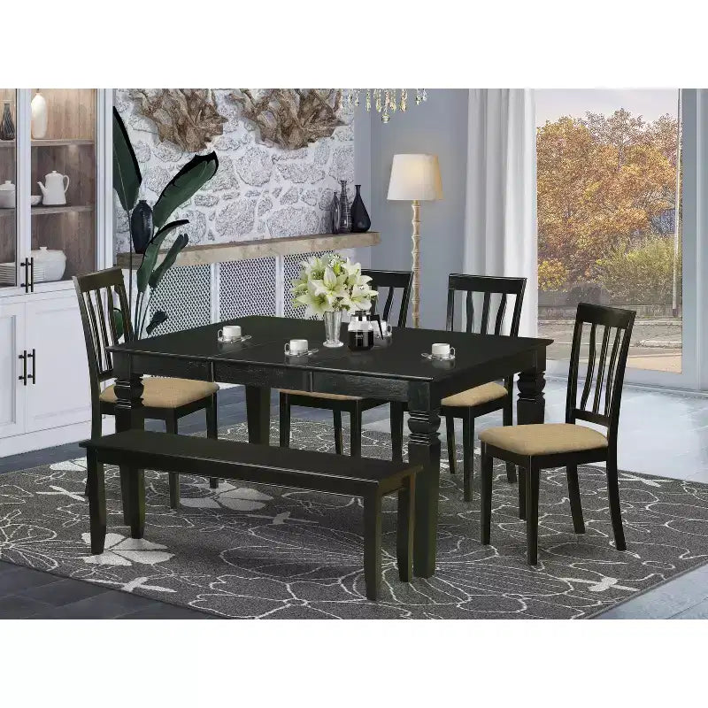 Set Tavolo con Sedie per Sala da Pranzo - Set da 7 Pezzi Tavolo da Cucina per Sala da Pranzo