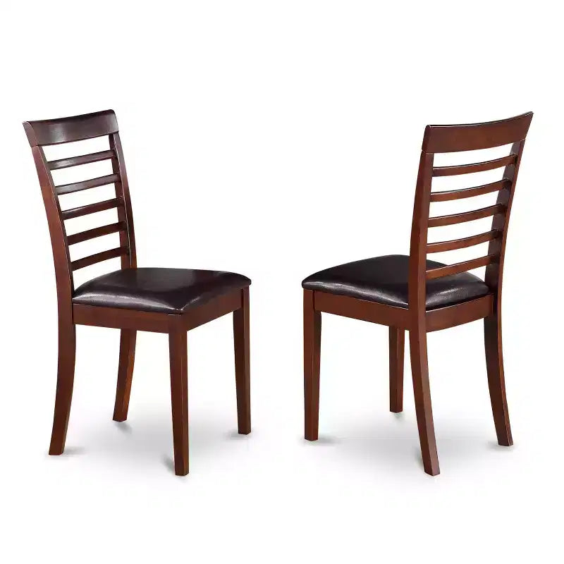 Set da pranzo 5 pezzi - Tavolo e sedie quadrati - Finitura mogano - Set per cucina e sala da pranzo