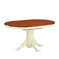 HomeStock 5-Piece Buttermilk and Cherry Finish Solid Wood Top Dining table with 4 Chairs