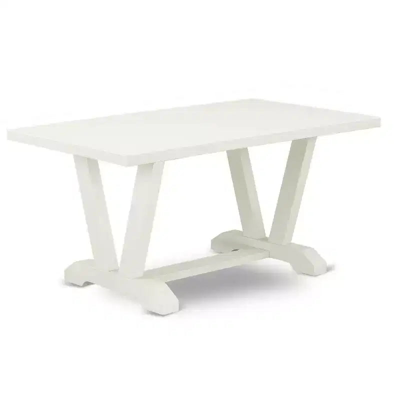 HomeStock Tavolo da pranzo con piano in legno massello e finitura in rovere naturale a 5 pezzi con 4 sedie