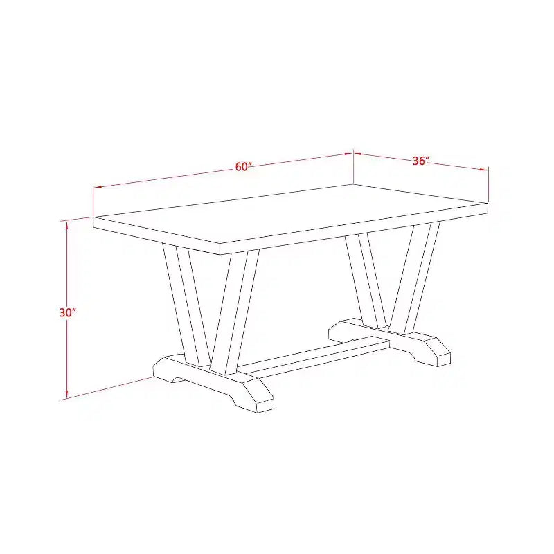 HomeStock Tavolo da pranzo con piano in legno massello e finitura in rovere naturale a 5 pezzi con 4 sedie