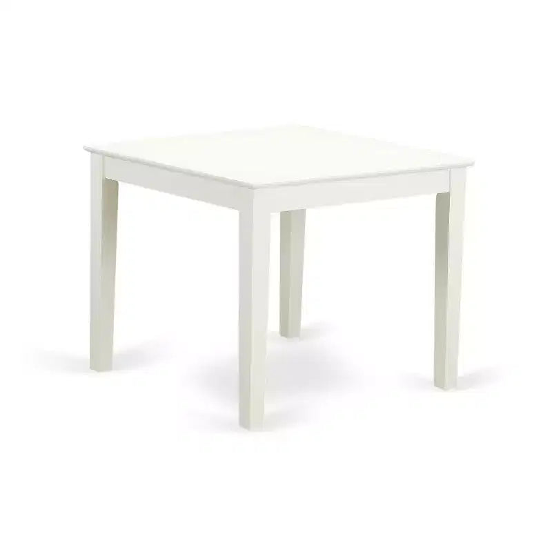 Set da pranzo in legno 3 pezzi Lino Bianco - Piccolo tavolo rettangolare e 2 sedie moderne