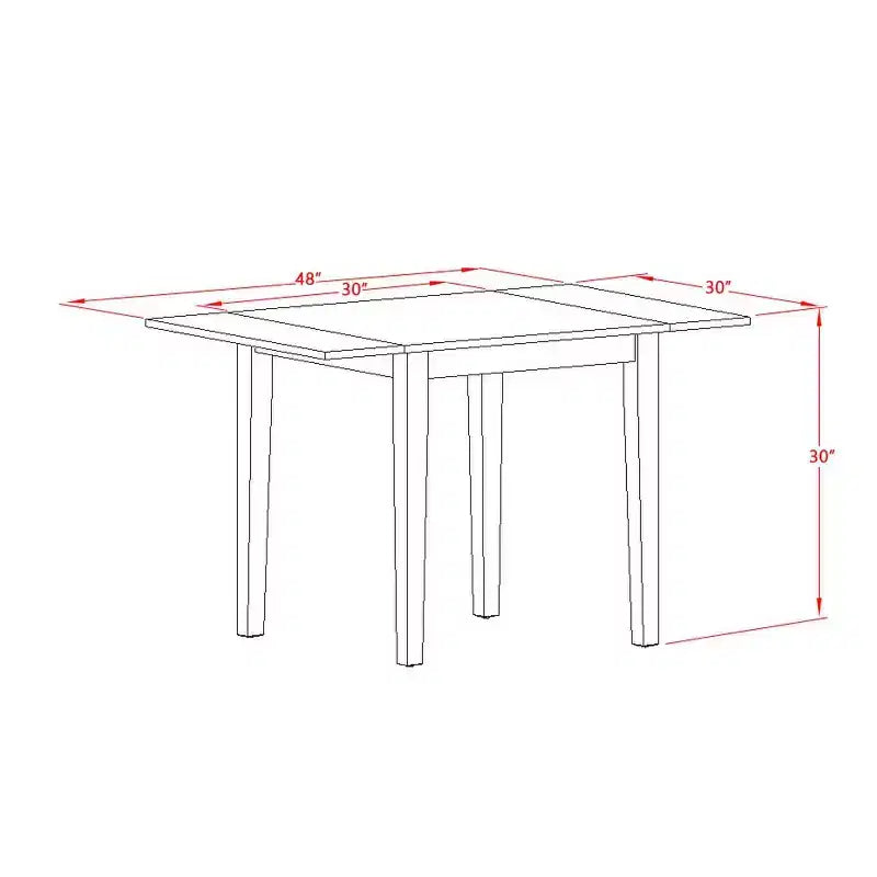HomeStock Set da Pranzo 3 Pezzi con Piano in Legno Massello Finitura Bianco Lino