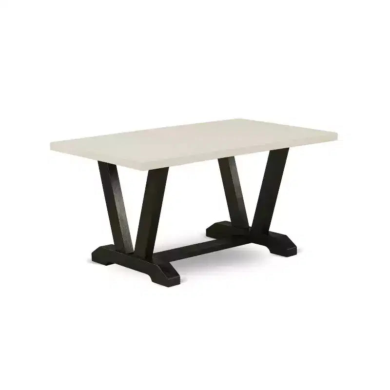 HomeStock Set da pranzo 5 pezzi: tavolo rettangolare con piano in legno massello finitura rovere naturale e 4 sedie