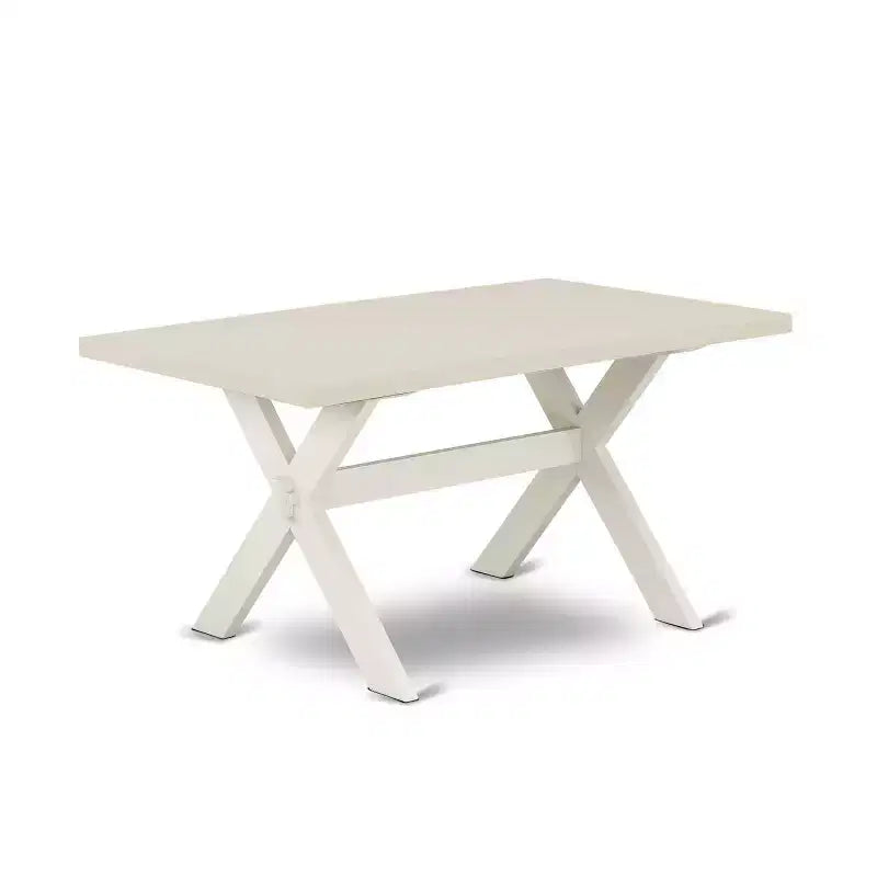 HomeStock Set Tavolo da Pranzo 7 Pezzi in Legno Massello con Finitura Rovere Naturale e 6 Sedie