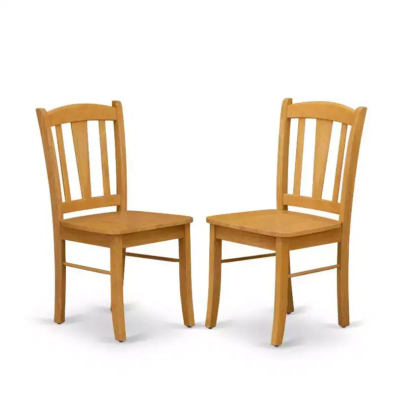 Set tavolo da pranzo HomeStock 3 pezzi in legno massello con finitura rovere marrone naturale